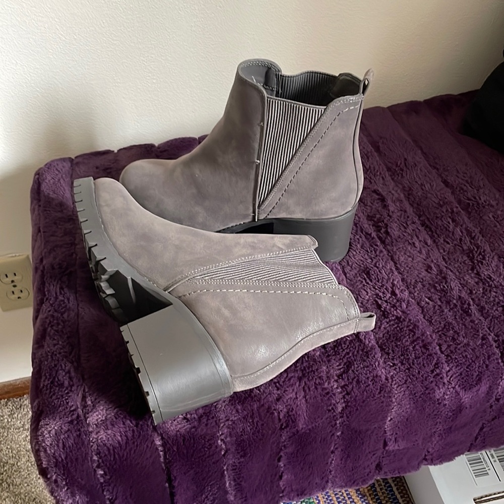 Gray Chelsea Boots
